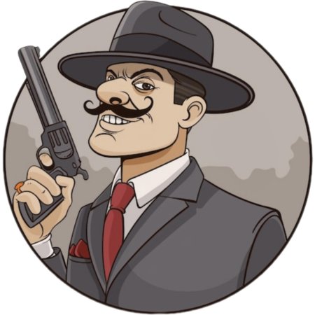 Гангстер с томми ганом арт