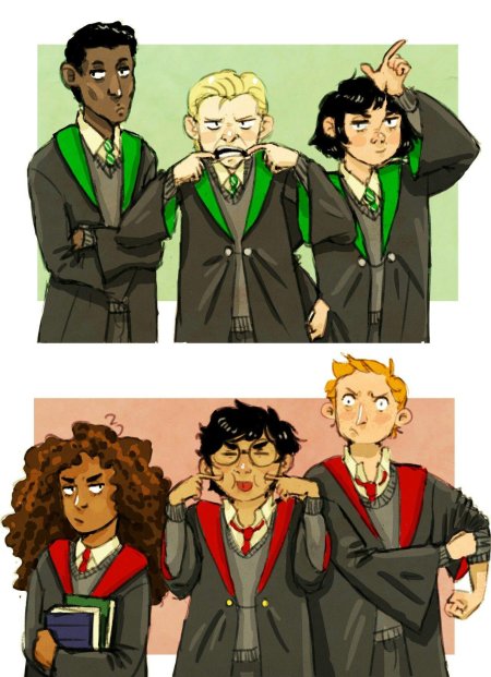 Трио из гарри поттера слизерин