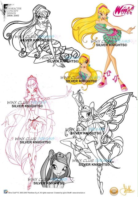 Раскраска винкс стелла энчантикс