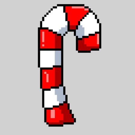 Новогодний леденец по клеткам