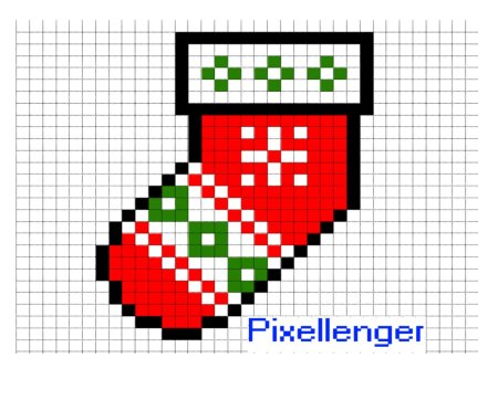 Рисунки по клеточкам новогодние лёгкие