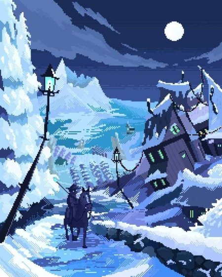 Пиксельный пейзаж