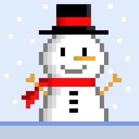 Пиксельный снеговик