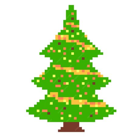 Елка пиксель арт