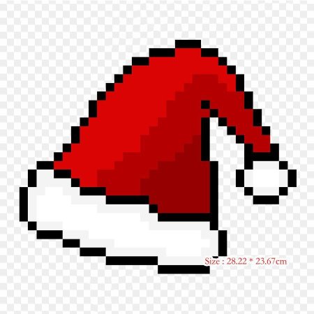 Пиксельная новогодняя шапка