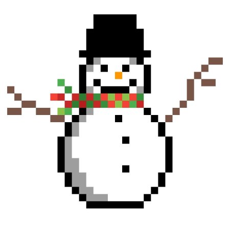 Снеговик пиксель