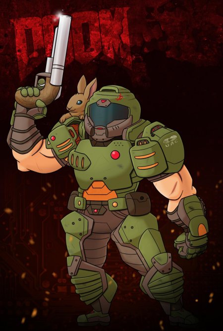 Doomguy and daisy