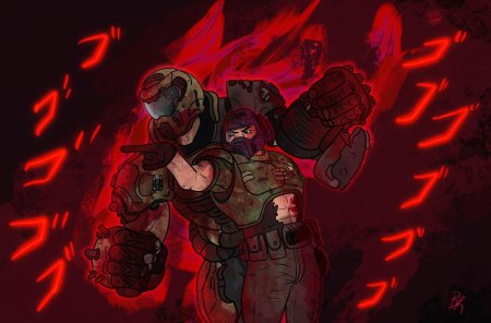 Doom slayer art jojo