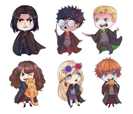 Чиби герои гарри поттера