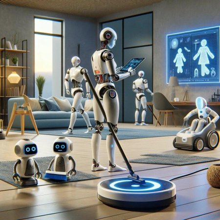 Робот помогает человеку