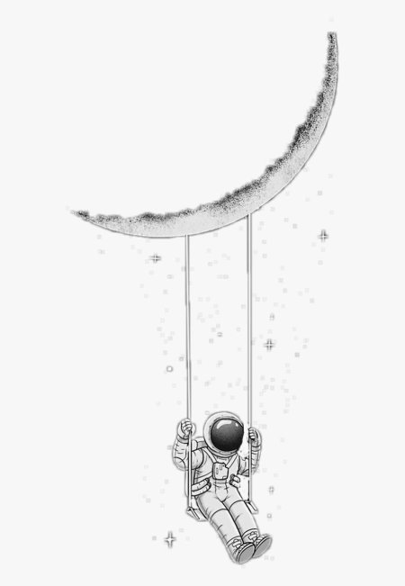 Космонавт на луне рисунок