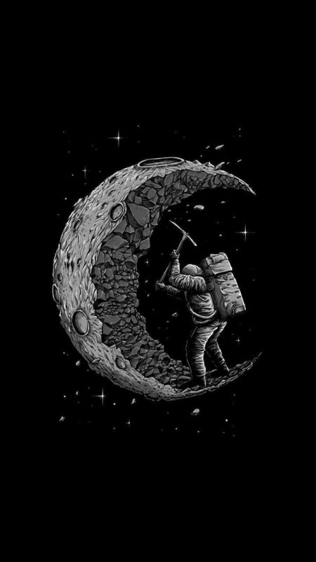 Космонавт на луне