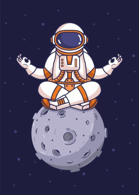 Космонавт в скафандре космосе