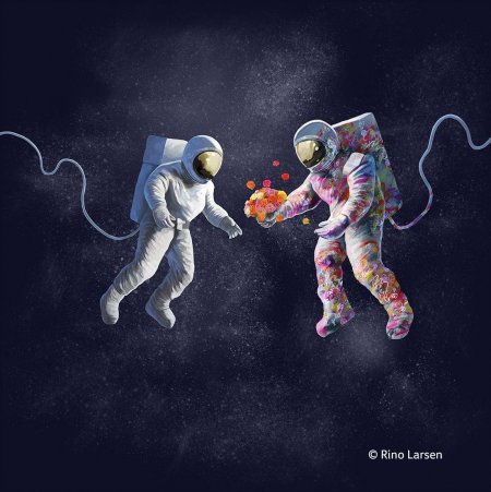 Космонавт в космосе рисунок