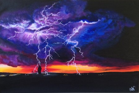 Молния в живописи