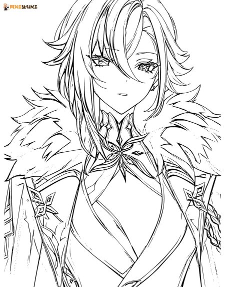 Раскраска геншин импакт джинн