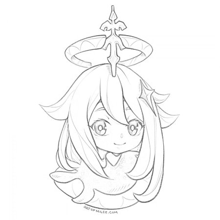 Геншин импакт раскраска