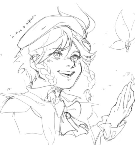 Венти геншин импакт рисунок