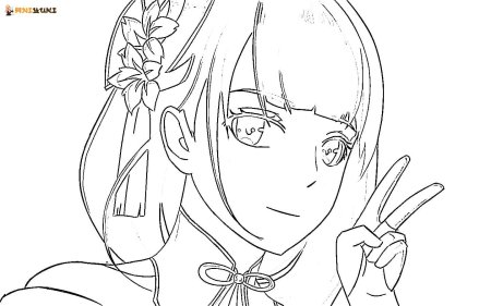 Раскраска аниме геншин