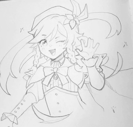 Раскраска геншин импакт венти