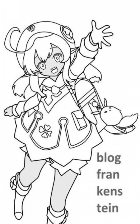 Раскраска геншин импакт кли