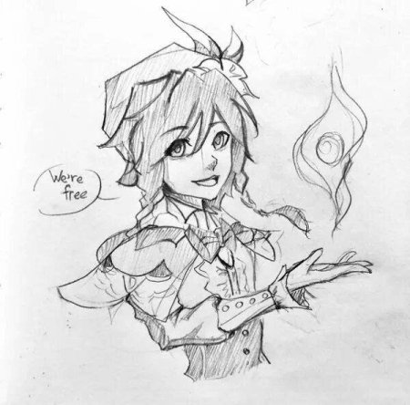 Сяо геншин скетч