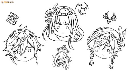 Сегун райден раскраска геншин