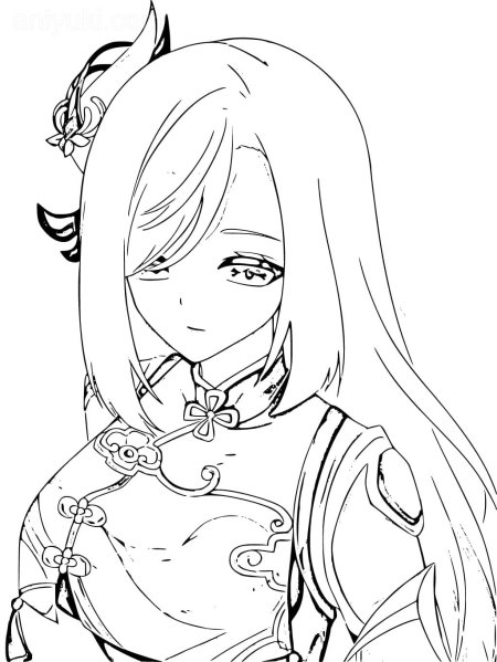 Геншин импакт раскраска