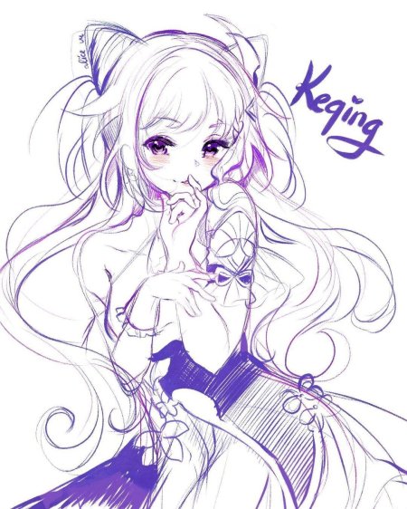 Раскраска аниме геншин импакт