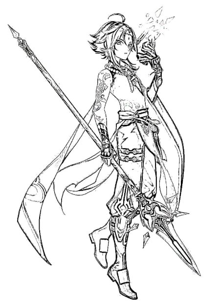 Сяо геншин контур