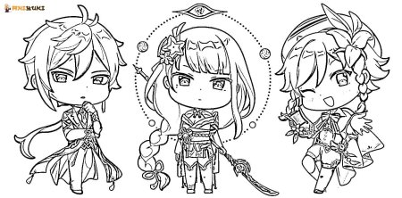 Райден геншин раскраска