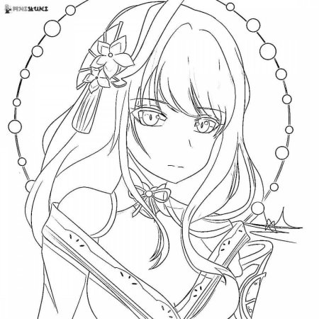 Геншин раскраска райден сёгун