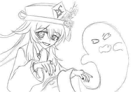 Раскраски по геншину ху тао