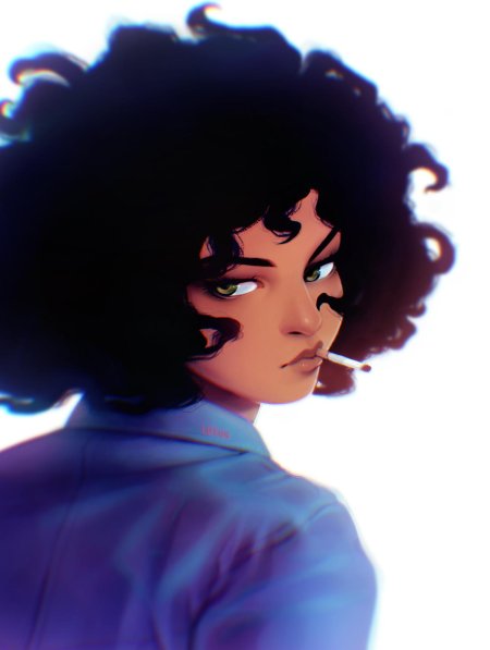 Кудрявая девушка