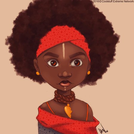Темнокожая девочка из мультика