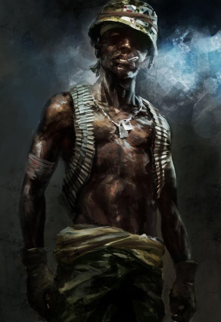 Чернокожий солдат арт