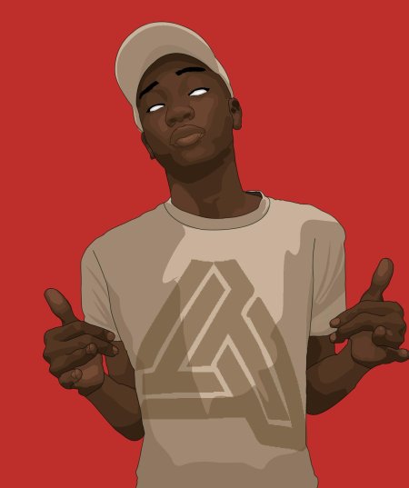 Негр рэпер арт