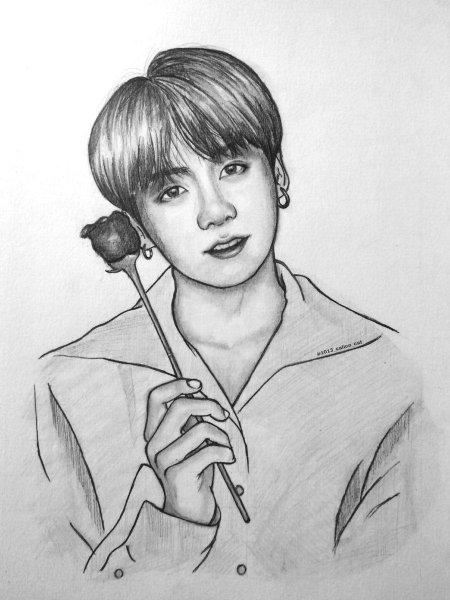 Чонгук рисунок