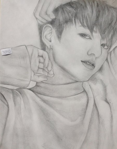 Чонгук бтс рисунок карандашом