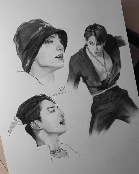 Чонгук рисунок карандашом для срисовки