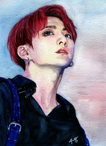 Бтс акварелью чонгук