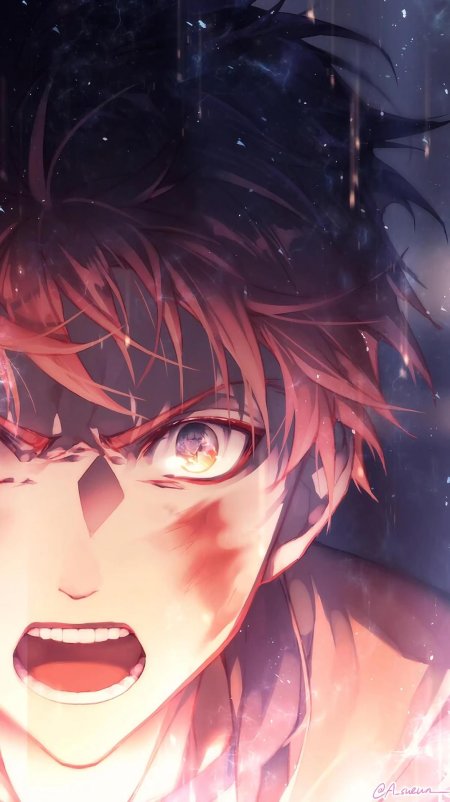 Аниме парень в гневе