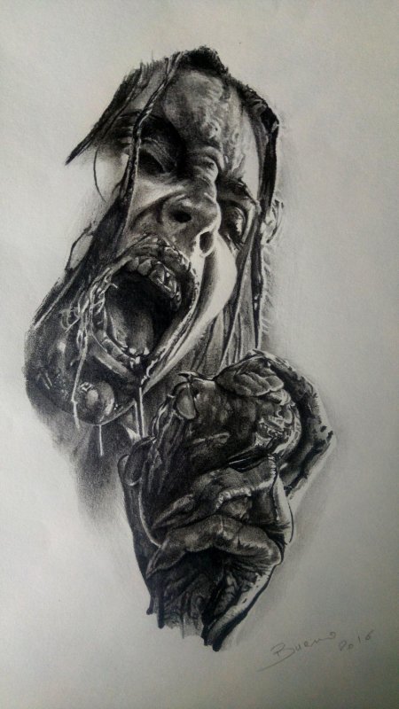 Хоррор тату эскизы