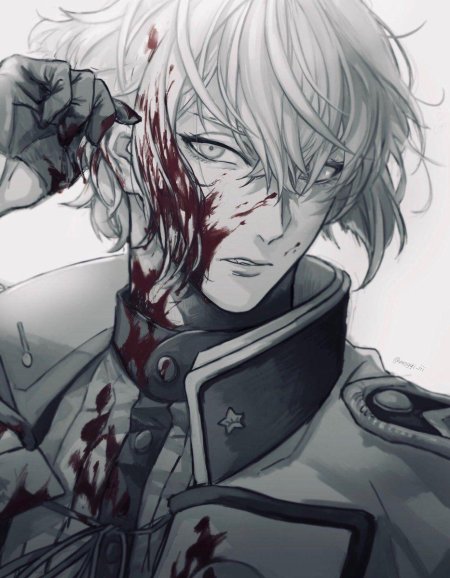 Беловолосый вампир аниме