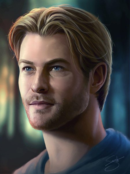 Крис хемсворт портрет