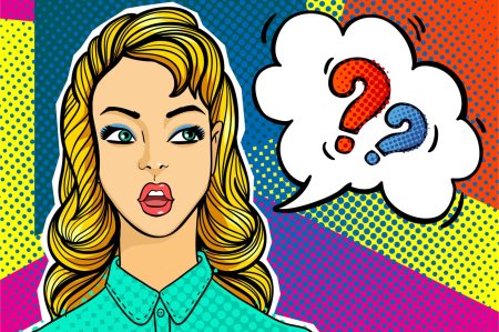 Поп арт девушка
