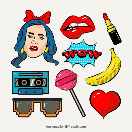 Наклейки в стиле поп-арт