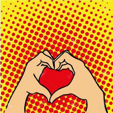 Сердце поп арт