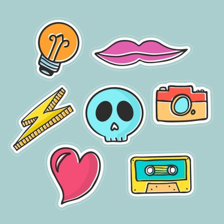 Наклейки в стиле поп-арт