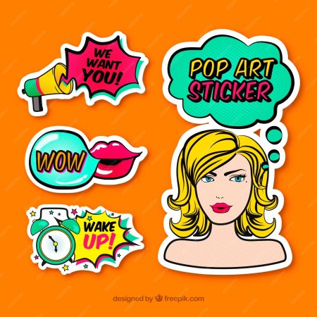 Надписи в стиле поп-арт для торта